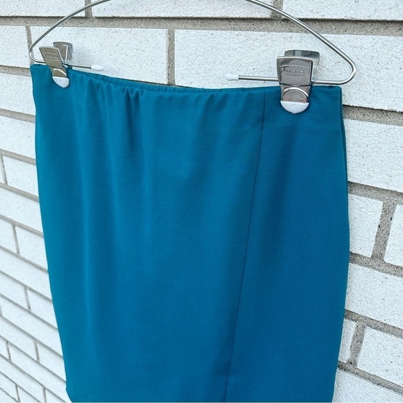 NWT J. Jill Ponte Persian Blue Zip Hem Pencil Midi Skirt - Picture 8 of 10
